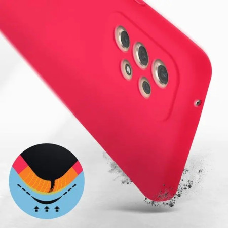 Husa protectie Flippy pentru Samsung A53 5G Liquid Silicone Roz Fuchsia/Roz