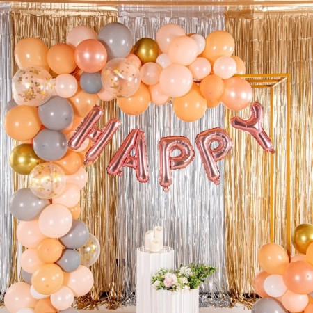 Balon Folie Metalizata Litera Y, Flippy, 40 cm, Umflati cu Heliu sau Aer, Ambalaj Individual, Pai inclus, Rose Gold