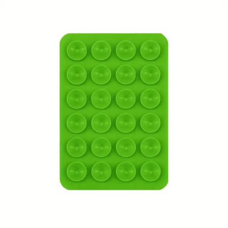 Suport Adeziv Universal, Flippy, pentru Telefon/Tableta, cu 24 Ventuze, potrivit pentru Tik-Tok/Selfie/Vizionare Video, din Silicon, 8 x 5.5 x 1 cm, Verde