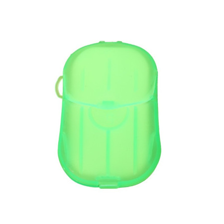 Mini Cutie de Sapun din Hartie, Flippy, de Unica Folosinta, Portabila, Potrivit pentru Calatorii, 20 buc, Verde
