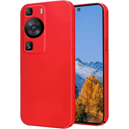 Husa de Protectie, Flippy, pentru Huawei P60 Pro, Liquid Silicon, cu Microfibra pe Interior, Protectie Antisoc, Compatibil Incarcare Wireless, Rosu