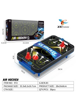 Masa Ice Hockey, Fara Picioare, Flippy, ABS, 2 Pucuri, Tabela Scor, 2 Impingatoare, 33.3x8.2x16.7 cm, Negru