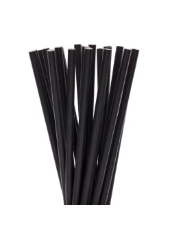 Set 100 Paie, Flippy, din Hartie, 20 cm, Model Uni, Negru