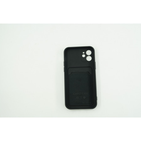 Husa protectie cu suport card compatibila cu Samsung A72 Negru