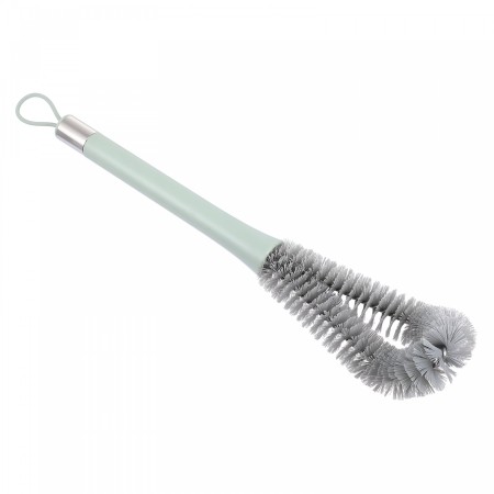 Perie de Curatat Pahare, Sticle, Biberoane, Flippy, cu Maner Lung, Uz Casnic, Silicon, Ergonomic, 3.9x5.4x38.5cm, Verde