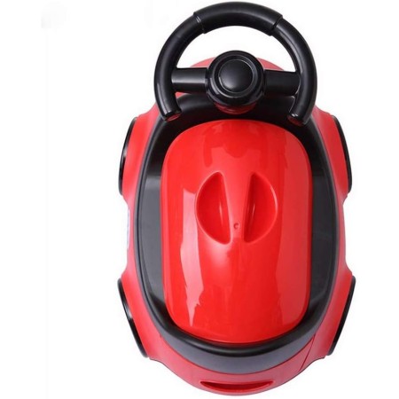Olita pentru Copii, Flippy, +1an, Portabila, Design Masinuta cu Capac, Model Prietenos, Non-Toxic, Compartiment Detasabil, Usor de Curatat, Rosu