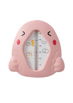 Termometru pentru Baie, Flippy, Plutitor, Rezistent la apa, Multifunctional, Model Gaina, 10.5x10.5x2.5 cm, Roz