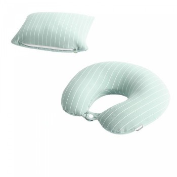 Pernă TravelFlex 2în1, Suport Ergonomic, Umplutură cu Particule de Spumă cu Memorie, Design Versatil, Verde