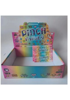 Ambalaj pentru Jucarii Antistres Squishy, Flippy, cu Revenire Lenta, Pinch Family, Multicolor