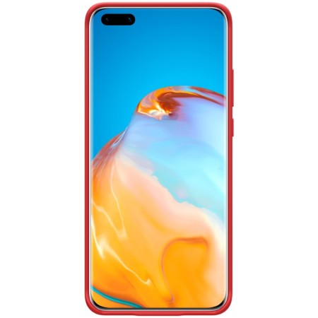 Husa protectie compatibila cu Huawei P40 Pro Liquid Silicone Case Rosu
