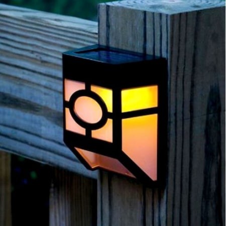 Lampa solara cu senzor Geometric, IP65, Lumina Alb cald, Flippy