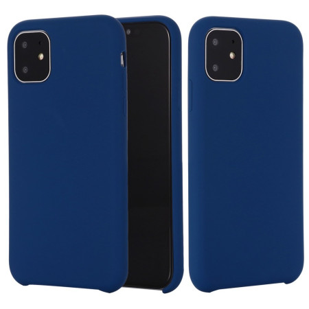 Husa protectie compatibila cu Apple iPhone 11 Pro Max Liquid Silicone Case Albastru inchis
