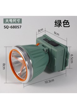 LED de Montat pe Cap, Flippy, cu rază lungă de zoom, Reincarcabila USB, far telescopic, reglabil, pentru pescuit în aer liber, camping, lumină puternică lanternă, 10.5x8x6.5 cm, Verde Inchis