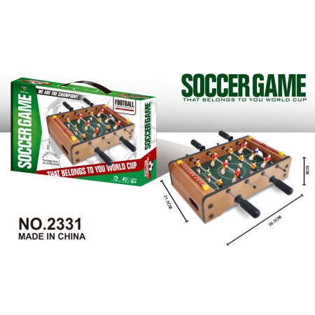 Masa de fotbal cu teren  Flippy, 4 manere, cu Tablou Scor, din Metal, Lemn si ABS, 36.5x24x7 cm, fara Picioare, Design Multicolor, pentru copii/adulti