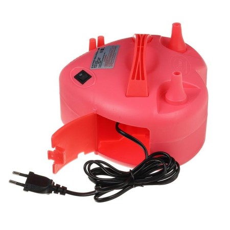 Pompa Electrica Pentru Umflat Baloane, 600 W, in Forma de Inima, Doua Capete de Umflat, din Plastic, Rosu