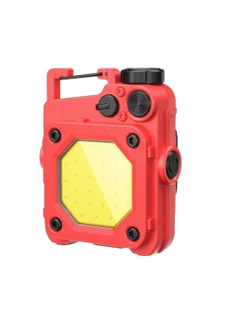 Lanterna Mini de Buzunar Tip Breloc, Flippy, Incarcare prin USB Type C, Multifunctionala, pentru Exterior, Camping, Alpinism, Ciclism, Mini Lanterna Elvis, 6.1 x 5 x 2.5 cm, Lumina Puternica, Culoare Rosu
