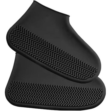 Husa Incaltaminte, Flippy, Impermeabila, Antiderapanta, din Latex, 13 x 13 x 2 cm, Marime M 34-40 cm, Negru