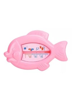 Termometru pentru Baie, Flippy, Plutitor, Rezistent la apa, Multifunctional, Model Peste, 15.5x9.5x2 cm, Roz