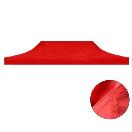 Prelata,copertina pentru acoperis cort tip pavilion, 4,3 x 2,9 m , impermeabila, invelis din material textil oxfort 700D, cauciucat Rosu Varf Plat