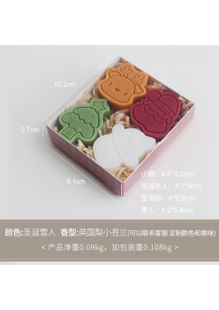 Set 4 Lumanari Parfumate, Flippy, Model de Craciun, Mos Craciun, Ren, Om de Zapada, Brad, Multicolor, Aromate, 10.2x2.7x9.1 cm