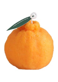Lumanare Parfumata, Flippy, Model Portocala Mica, Ardere 10h, 140 g, 7 x 7 cm, Parfum de Portocala, Portocaliu