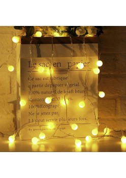 Instalatie Craciun cu Model Bilute, Tip Liniara, 6 m, 50 de LED-uri, cu Baterie, Alb Cald