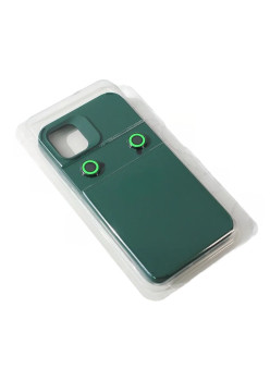Husa Apple iPhone 15 Pro Max, Flippy, din Silicon Lichid, Interior din Microfibra, Lentile Fosforescente de Protectie Camera, Anti Amprenta, Rezistenta la Socuri, Verde