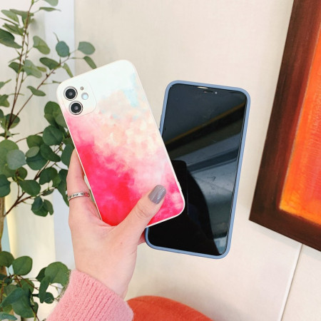 Husa protectie Flippy compatibila cu Apple iPhone 7/8G/SE2020 Tpu Ombre, Roz/Galben