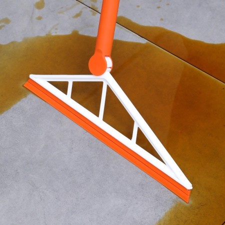 Mop Multifunctional, Flippy, Portocaliu, cu Racleta din Silicon, Maner Telescopic, Curatarea Eficienta a Tuturor Suprafetelor