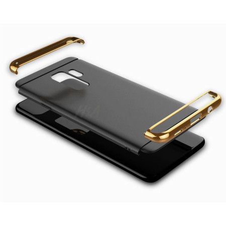 Husa Samsung Galaxy S9 Plus Luxury Plating 3 in 1 Negru