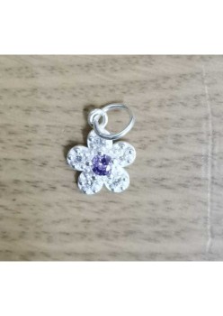 Pandantiv din Argint 925, Jolie Silver, Model Floare Cu Pietre, 0.9 g, 1 x 1 cm, Mov