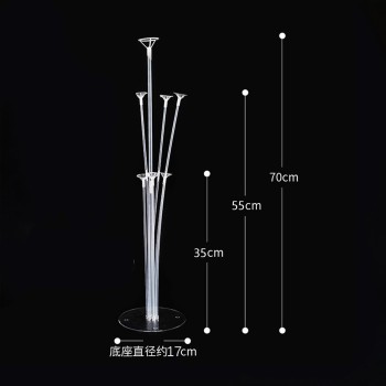Suport pentru Baloane, Flippy, cu Trei Straturi, pentru 7 Baloane, 70 cm, Transparent