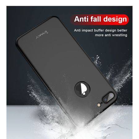 Husa Apple iPhone 8 Plus IPAKY Full Cover 360 Negru + Folie Cadou