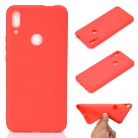 Husa protectie compatibila cu Huawei P Smart Z Liquid Silicone Case Rosu