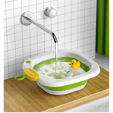 Lavoar Pliabil, Flippy, pentru Copii 1-8 Ani, Model Animat, din PP+TPE, 32x29x10 cm, Verde