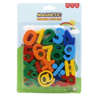 Set 37 Cifre si Simboluri Magnetice pentru Frigider, Flippy, Multicolor