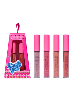 Set de Buze, KEVIN & COCO, Cloud Bubble, 4 Lip Gloss-uri,  15.1 x 8.1 x 2 cm, Roz/Nude