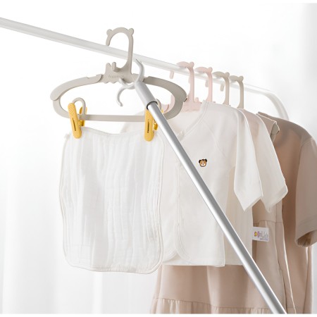 Set 20 de Cleme pentru Haine, Flippy, de Prindere pentru Pantaloni, Atasabile la Umerase, 1.6x2.3x6.35 cm, Galben