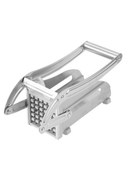 Feliator manual Flippy, pentru cartofi pai si legume, din inox, cu 2 dimensiuni de feliere, 25.5 x 11.7 cm, argintiu