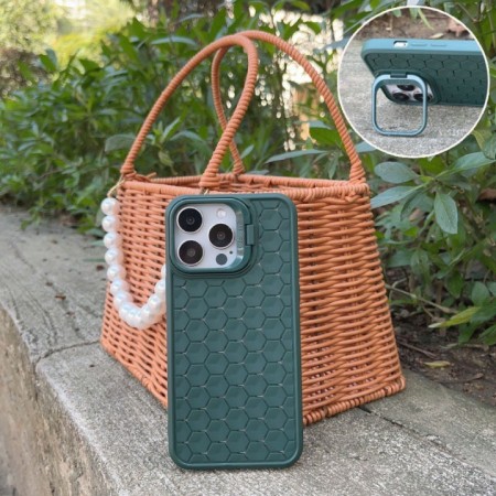 Husa de Protectie TPU, Flippy, pentru Apple iPhone 14 Pro, 3D Cube, cu Inel, Protectie Camera, Antisoc, Antizgariere, Antialunecare, Acoperire Completa, Verde