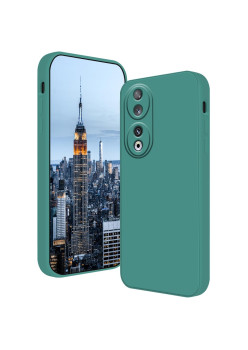 Husa de Protectie, Flippy, pentru Honor 90, Liquid Silicone, cu Microfibra pe Interior, Protectie Antisoc, Compatibil Incarcare Wireless, Verde