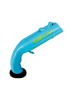 Deschizator de Sticle Tip Pistol, din Plastic ABS, Cu Tragaci si Functie de Lansare Capac, 13x6x3.7 cm, Albastru
