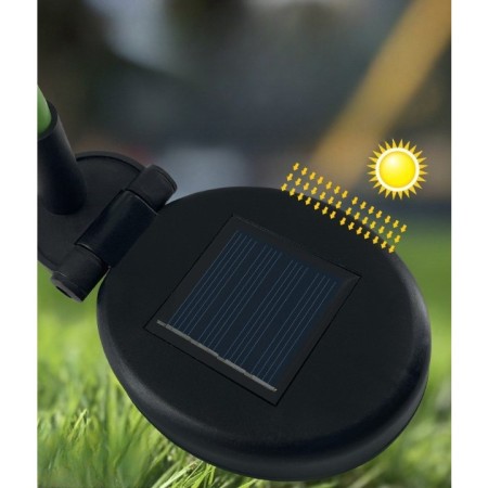 Lampă Solară LED pentru Grădină, Design Crizantemă, Iluminare Alb Cald, IP65, 80 cm