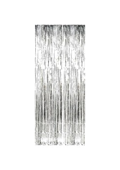 Perdea Franjurata, Flippy, Model Decor Petrecere, pentru Fundal de Poze, Amenajare Colorata a Petrecerii, Dimensiune 100x200 cm, Argintiu
