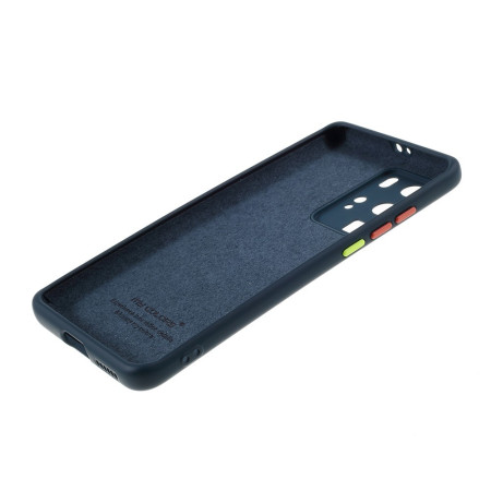 Husa protectie compatibila cu Huawei P40 Pro Liquid Silicone Case Albastru inchis