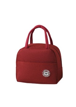 Geanta Termica pentru Pranz Flippy, Multifunctionala, Compartimentata, Impermeabila, cu Manere, Buzunar Exterior, 22x14x19 cm, Rosu
