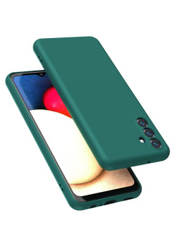 Husa de Protectie, Flippy, pentru Samsung Galaxy S24 FE, Liquid Silicone, cu Microfibra pe Interior, Protectie Antisoc, Compatibil Incarcare Wireless, Verde