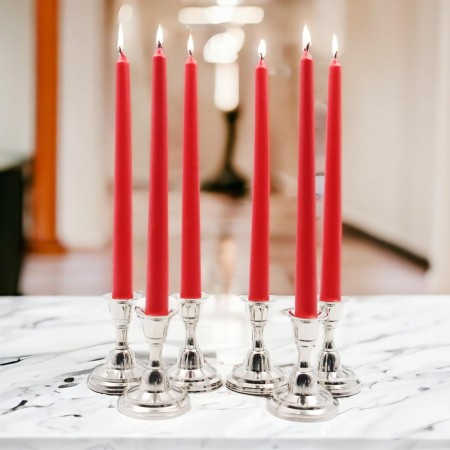 Lumanare Decorativa, Flippy, pentru Masa, 25 cm, din Parafina, fara Fum, Ardere 7.5h, Rosu