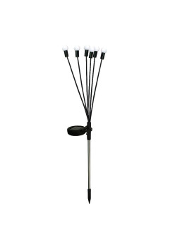 Decoratiune pentru gradina cu incarcare solara, 6 bulbi, alb cald