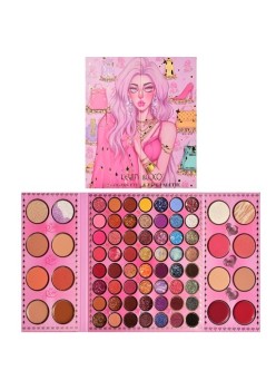 Paleta de farduri Kevin&Coco, 72 de culori, stil pliabil, conturing, iluminator, blush incluse, dreptunghiulara, 22 x 24.5 cm, 490 g, multicolor